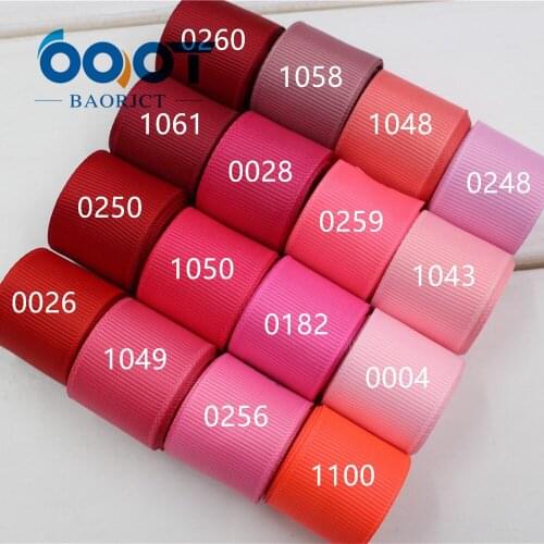 OOOT BAORJCT 173301 25mm10yard Solid Color Ribbons Thermal transfer Printed grosgrain Wedding Accessories DIY handmade material