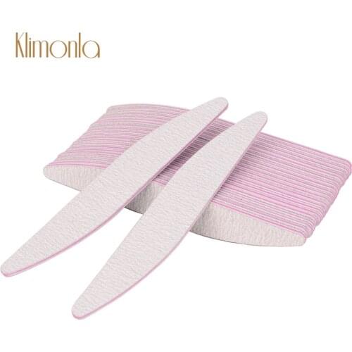 50Pcs/Lot Professional Gray Willow Leaves Nail File 100/180 Grit Gel Polishing Nail Care Sanding Lima Manicure Nails Buffer Tool