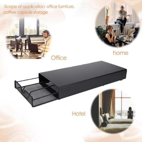 Nespresso Drawer Storage30/40 Nespresso Capsules Coffee Pod Holder Stand Kitchen Metal Shelves Organization Drawer Free Shipping