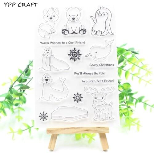 YPP CRAFT Arctic Animals Transparent Clear Silicone Stamps for DIY Scrapbooking Planner/Card Making/Kids Crafts Decoration 133