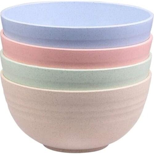 Wheat Straw Dinnerware Sets Unbreakable Lightweight Bowl Cup Plates Set Reusable Dishwasher Safe Wheat Straw Plastic Set