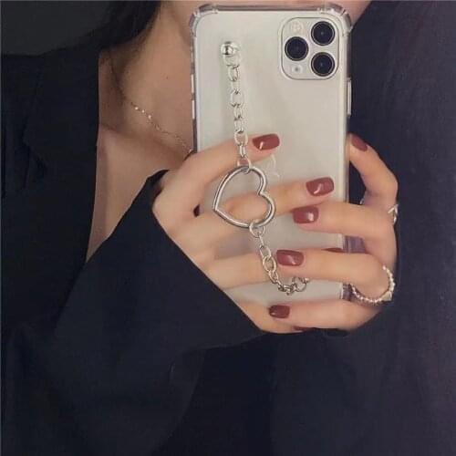 Transparent Strap metal Chain Bracelets Phone Cases For vivo x7 a57 y3 s7 z5x y5s y17 y97 Phone Case