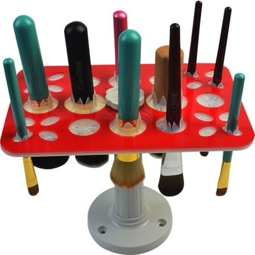 SAIANTTH ABS plastic stent 26 hole makeup brushes drying rack acrylic cosmetic brush holder hanging Dry brush artifact maquiagem