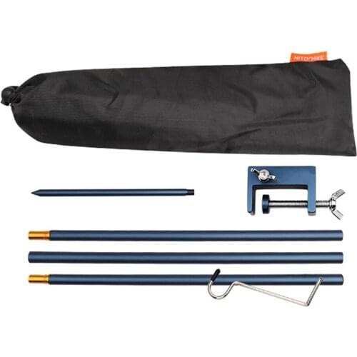 Outdoor Camping Huntings Hiking Folding Lamp Post Pole Kit Hanging Light Fixing Stand