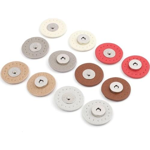 14mm Bag Wallet Magnetic Buckle Bag Buttons Leather Cross Patter Bag Snap Buttons for Handbag Purse Wallet Bag Parts Accessories