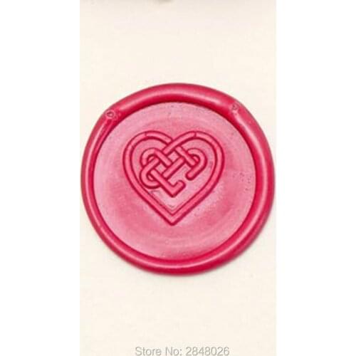 Heart knot Wax Seal Stamp,heart seals,wedding gift, wood wax stamp,party seal