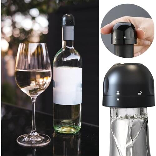 Vacuum Red Wine Bottle Cap Stopper Silicone Sealed Champagne Bottle Stopper Vacuum Sealer Retain Freshness Stopper Bar Tools