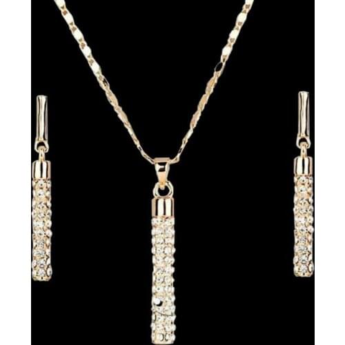 Fashion Earrings Necklace Set Crystal From Austrian Earrings Pendant Necklace for women Wedding Party Gift fine Jewelry