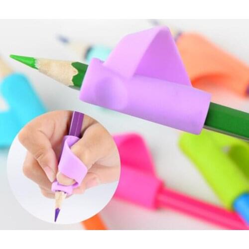 1pc Silicone Female Finger Pen Holder, Student Writing Correction Soft Gel Writing Posture Correction Device Teaching Aid