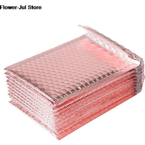 10Pcs 15x20 + 4cm Rose Gold Bubble Envelop Bubble Mailer Voor Gift