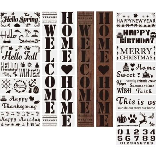 23pcs/set DIY Hello Spring Drawing Stencil Templates Embossing Paper Card Painting Scrapbooking Stamp Album