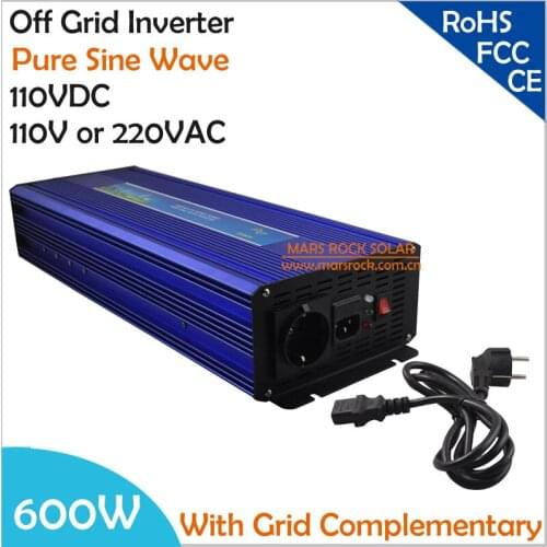 600W DC110VAC110V/220V, Off Grid Pure Sine Wave Solar or Wind Inverter, City Electricity Complementary Power Inverter