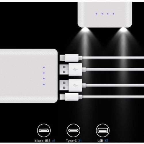 8x18650 Flashlight Battery Charger Box Power Bank Holder DIY Shell Case Dual USB 18650 Battery Shell Storage Organize