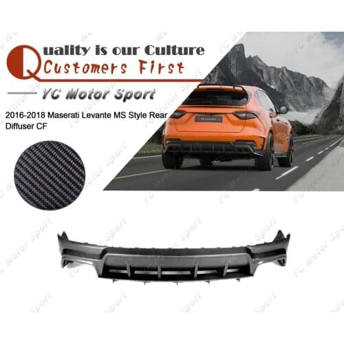 Car Accessories Carbon Fiber MS Style Rear Diffuser Fit For 2016-2018 Maserati Levante Rear Diffuser Lip