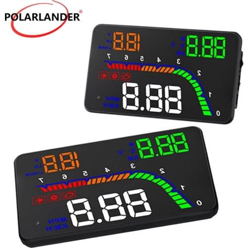 Multi-Color T100 LED 4 Inch Digital Speed HUD Car Universal Head Up Display Driving Computer OBD 2 HD Alarm
