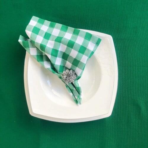 Loseta Large Green 1 PCS Napkins Cotton Fabric Napkin Table Dinner Napkins Special Day Hand Made 30 CM X 30 CM