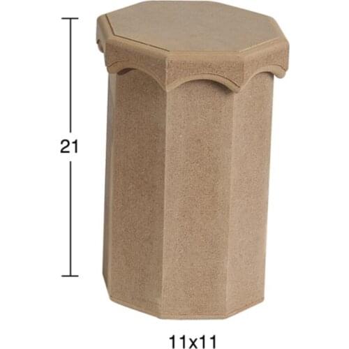 KU269 Large Lobed Storage Container, Can Be Painted Mdf Box