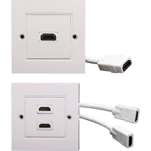 Uk Socket Port Hd Hdmi Wall Panel British With Short Cable Video Plug Charger Electrical Socket