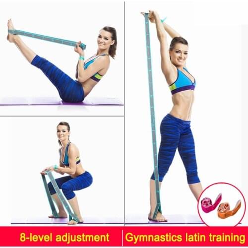 Yoga Stretch Strap Profession Gymnastics Training Rope Belt Adult Child Elastic Resistance Bands Fitness Crossfit Pilates Sports