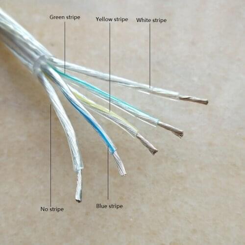 10m/lot transparent H03VV-F 5*0.75mm power cord sheath cable for Lighting lamp electrical wire pendant light machine power