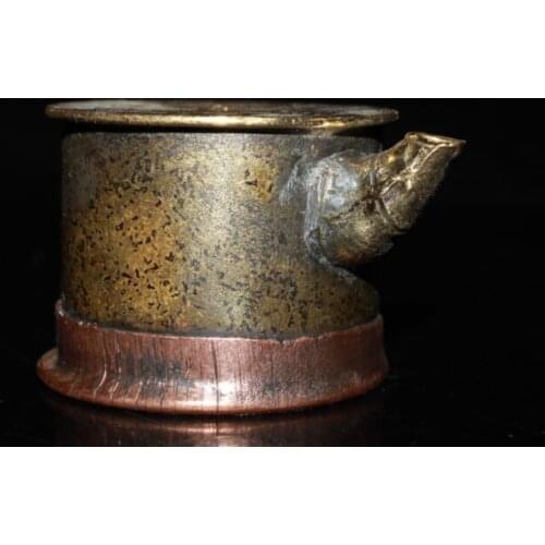 55mm Collect Small Chinese Bronze Water Dropper Inkstone Drops Statue