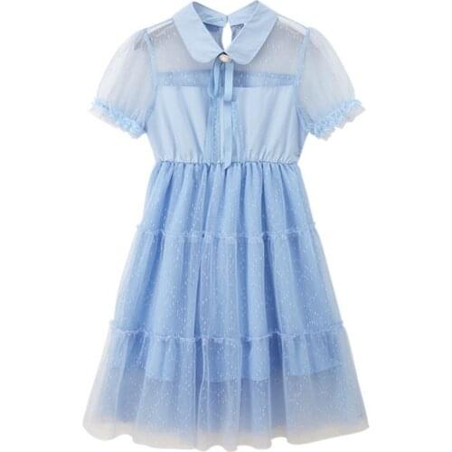 Little Girl Summer Cool Princess Dress 2021 Primary School Girl Princess Dress Elegant Beautiful Dress Children
