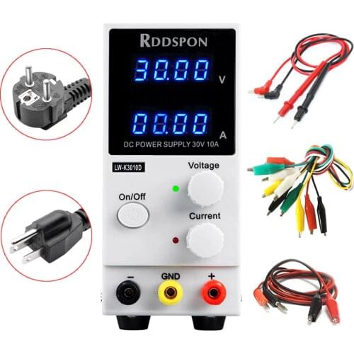 30V 10A Mini Adjustable DC Power Supply K3010D 4 Digit Display Switch Regulator Laboratory Power Supply For Phone Laptop Repair