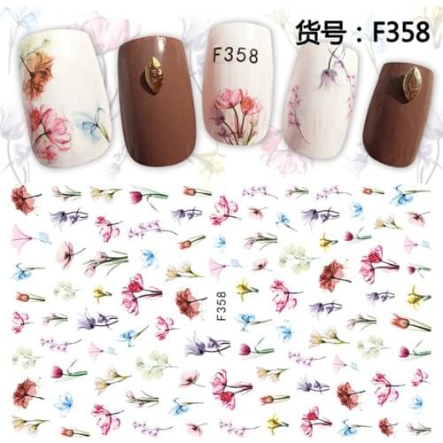 Nails stickers decal decoration Petals tulip nail decoration DIY Creative Designs Watermark Decals Tool