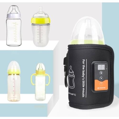 2021 New Multifunction USB Baby Bottle Warmer Portable Bottle Heated Cover Thermostat Warm Travel Bottle Warmer Baby Bottle USB