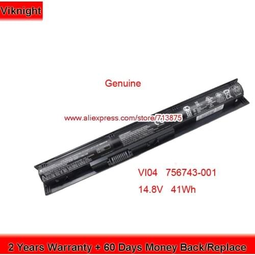 Original VI04 Battery 756743-001 for HP Pavilion 17 15-P084no 15-P008TX ProBook 440 445 450 455 HSTNN-LB6J TPN-Q141 756478-851