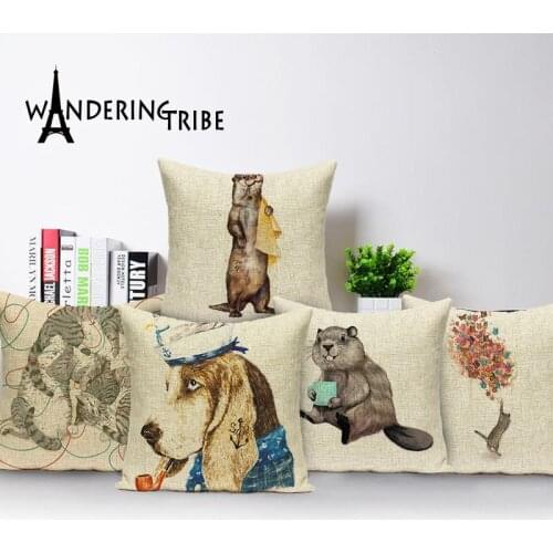 Unicorn pillow Decorative Jacquard The owl and dog cushion Soft Bed Home seat car Throw Pillow Multi colour Cushion Case Cover