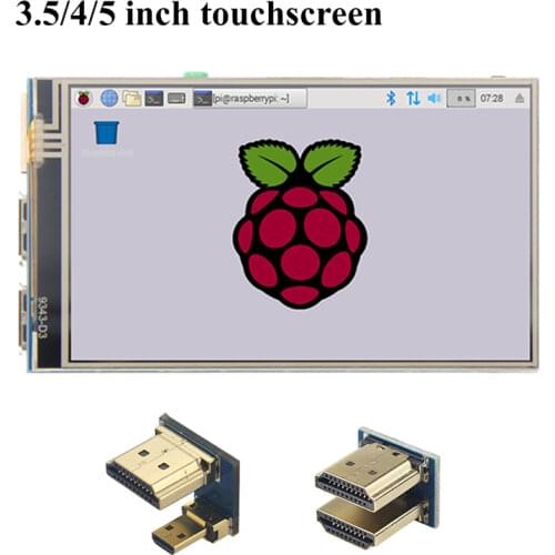 3.5/4/5 Inch Raspberry Pi 4 Touchscreen 480*320 800*480 Resolution LCD HDMI-compatible Display For Raspberry Pi 3 Model B 4B/3B