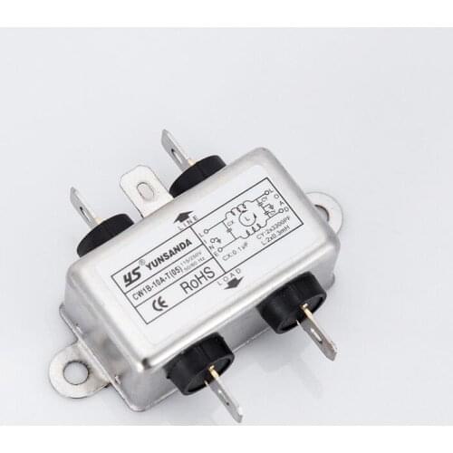 Power EMI Filter CW1B-10A-T 10A 115V 250V CW1B 50/60HZ Connectors