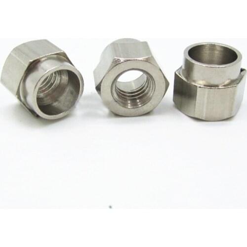 20pcs M4 hexagon press rivets nuts outer hex steps flanging stainless steel rise rivet nut 1mm-3mm length