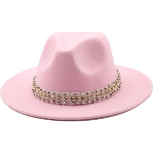 Fedora hat women men ribbon band belt wide brim classic beige white felted hat british elegant fascinator men winter womens hat