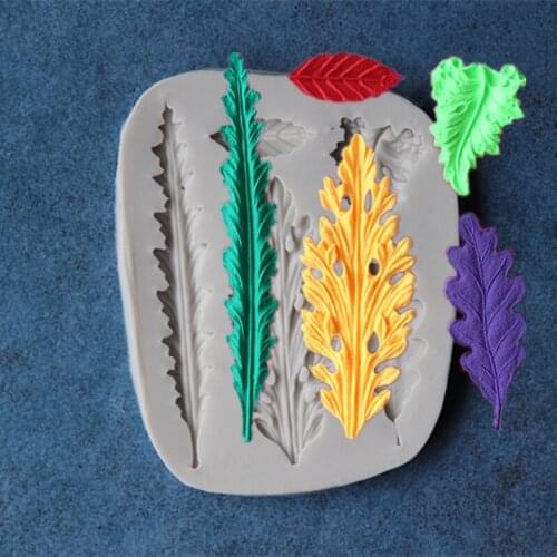 A Variety Of Leaves DIY Liquid Turn Sugar Silicon Mold Leaf Cake Decoration Tool Chocolate Cake Mold A757
