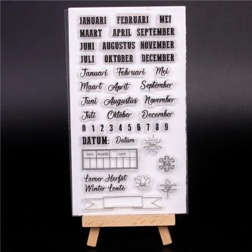 Dutch Word Cute Transparent Clear Silicone Stamps For DIY Scrapbooking Card Making Diy Photo Decorative Netherlands Text Stempel