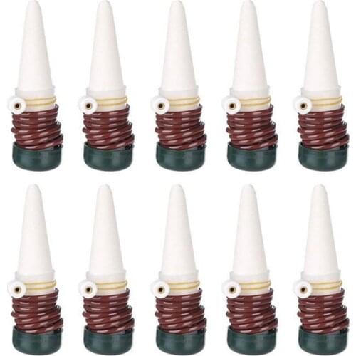 AT69 -Watering Stakes,10 Pack Indoor Automatic Drip Watering System Irrigation Equipment Tool for Plant Waterer Ceramic Probes H