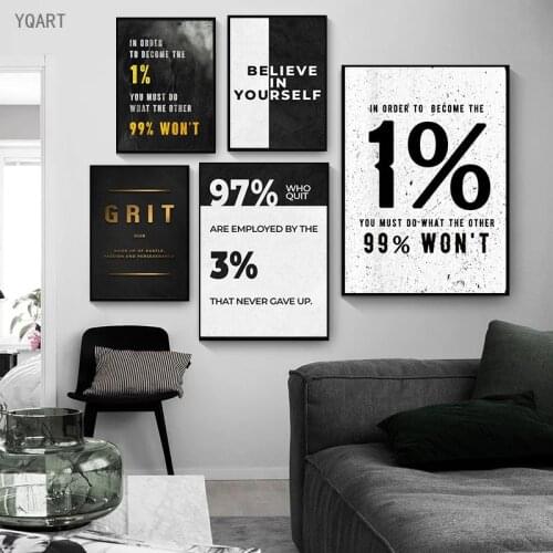 Modern Motivational Artwork Inspirational Quotes Posters and Prints on Canvas Art Painting Pictures Home Office Wall Decoration