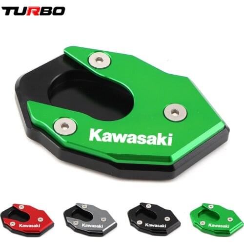 For KAWASAKI ZX6R ZX10R Z1000/SX ER6N ER6F NINJA650 Versys 1000 Motorcycle CNC Kickstand Foot Side Stand Extension Plate Enlarge