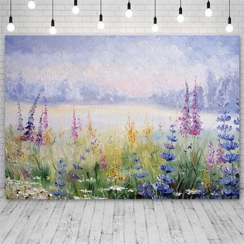 Avezano Spring Newborn Photography Backgrounds Oil Painting Flowers Baby Backdrops Banner Photo Studio Photozone Photocall Decor