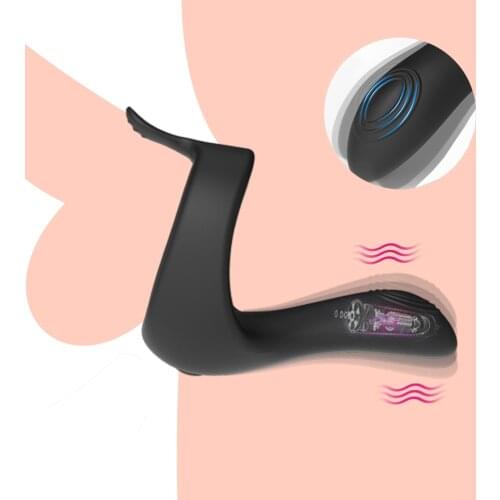 Vibrator Penis Ring Delay Ejaculation Penis Massage Erotic Adult Sex Toys for Men Male masturbator Erection Prostate Massager