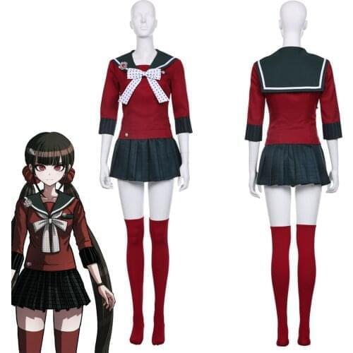 Danganronpa V3 Killing Harmony Harukawa Maki Cosplay Costume Japanese JK School Uniform Halloween Carnival Costumes