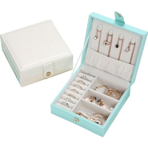 Women Bags PU Jewelry Box Storage Organizer Necklace Bracelet Earring Case Holder Organizer Gift /BY