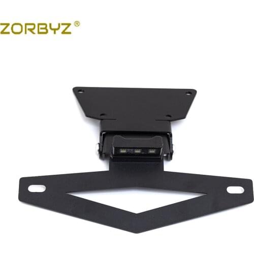ZORBYZ 1 Set Black Metal Rear Tail Light Mount License Plate Light Bracket Holder For Benelli Leoncino 250