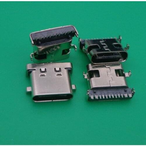 1-50pc 16pin SMT Sunk-in-board USB 3.1 Type-c Female Micro usb Connector charing port Socket power plug Replacement repair parts