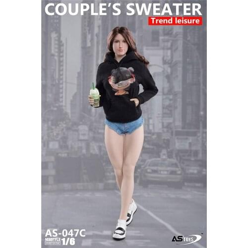 1/6 Scale Fashion Trend Soldier Doll Couple Long Sleeve Sweatshirt Hoodie 12 Inch Action Figure Doll Body Clothing Accessories