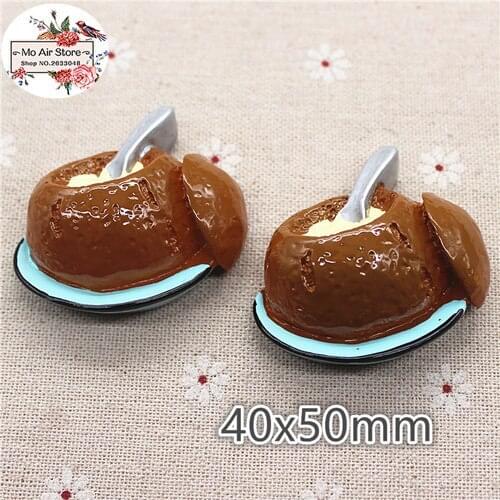 1pcs 50x40mm milk shake Resin Flat back Cabochon imitation food Art Supply Decoration Charm Craft
