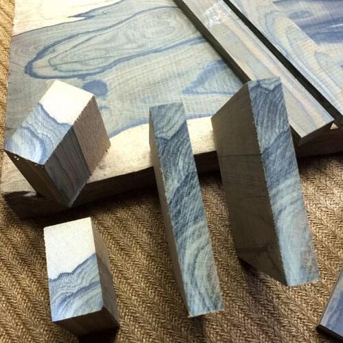 1 Piece Black Persimmon Wood Ziricote Ciricote (Cordia Dodecandra) Mexican Ebony Landscape Pattern Knife Making Materials Craft