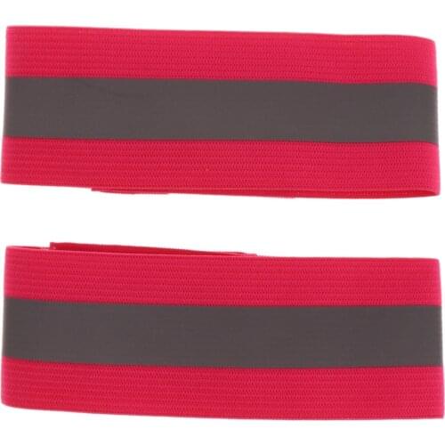 2Pcs Elastic Reflective Bracelet Ankle Arm Bracelet Cycling Walking Outdoors